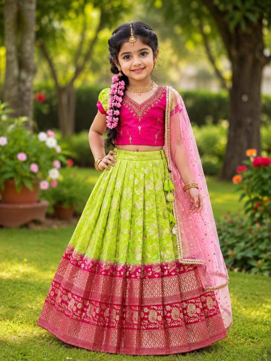 RangTarang Mono Silk Designer lehengha choli for girls
