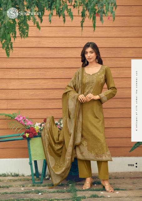 Sadhana sowwa top class collection dress materials in wholesale rate 