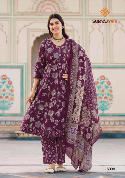 Suryajyoti rashmika vol-6 anarkali wholesale long kurtis 