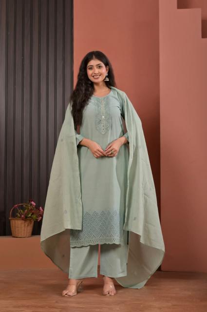 Valerius 3pcs chikankari kurtis wholesale 