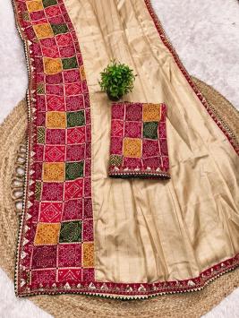 Vastrangan bandhani print saree wholesale market 