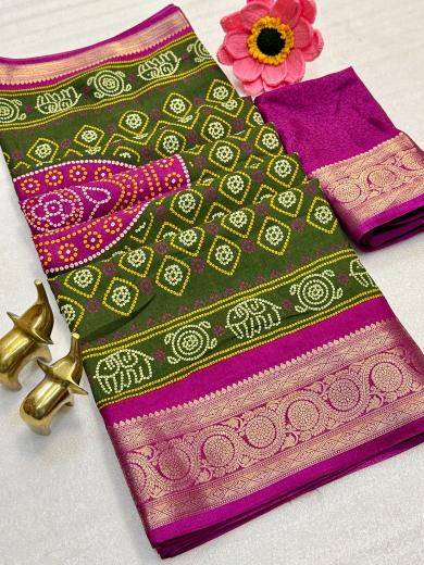 Vastrangan bandhani print surat saree wholesale price 