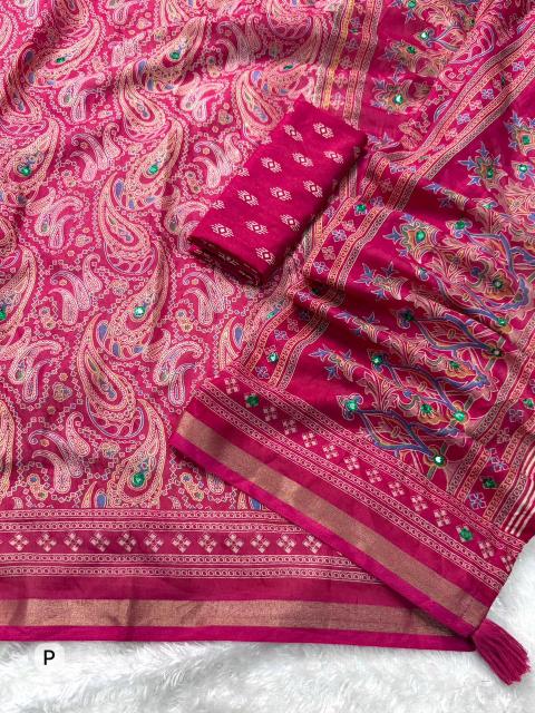Vastrangan kalamkari ajrakh printed surat sarees 