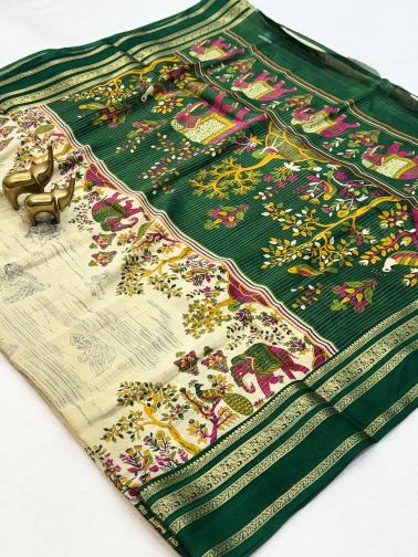 Vastrangan kalamkari print wholesale sarees in surat with low price 