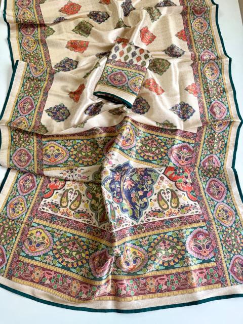 Vastrangan pashmina print surat me saree wholesale market 