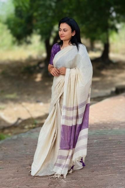 Vastrangan soft linen saree wholesale market for clothes in india 