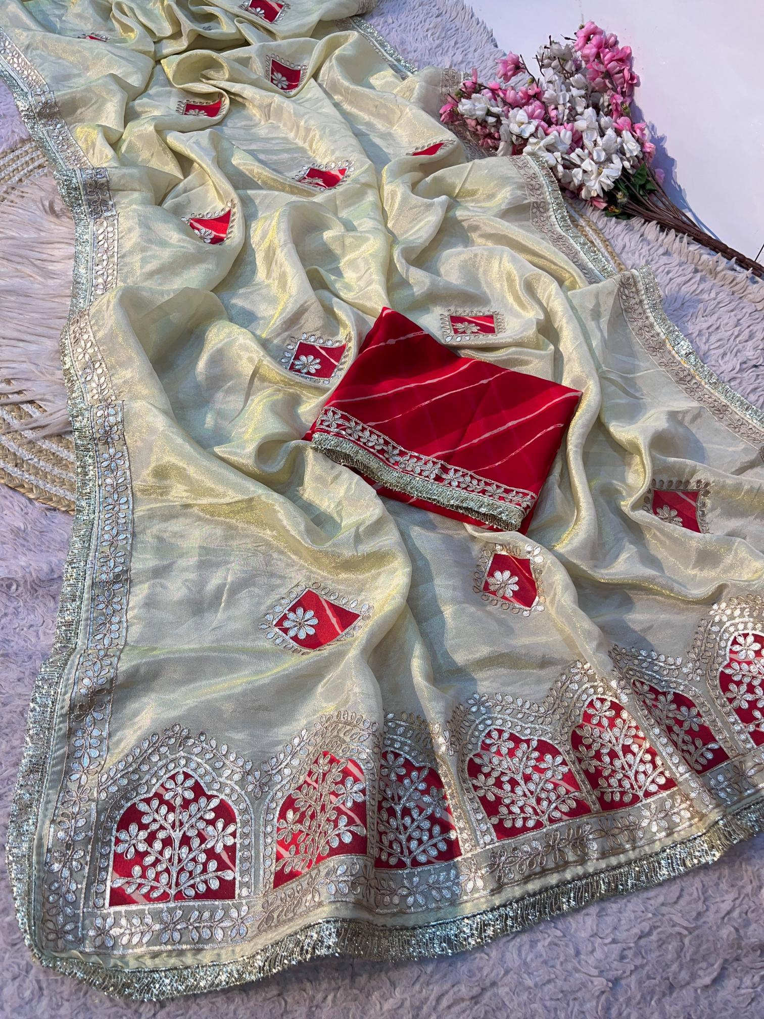 Vinayak jaipuri gotapatti sarees wholesale online 