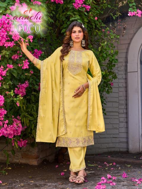 Aanchi coco 3pcs best place wholesale market for ladies kurties in mumbai 