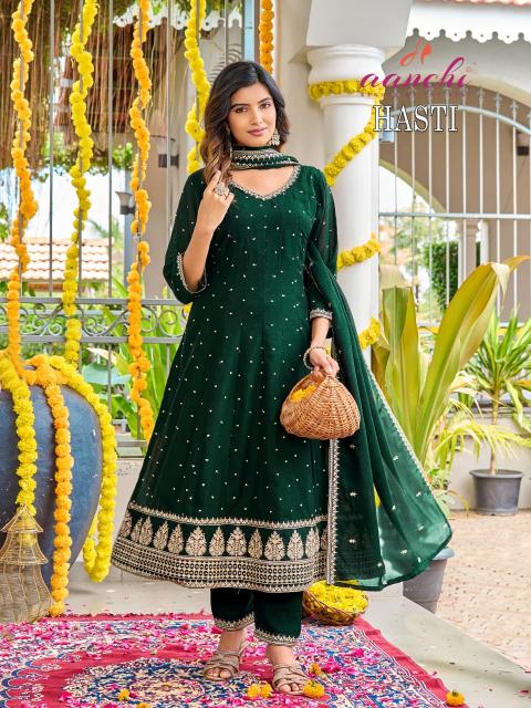 Aanchi hasti 3pcs best place to buy kurtis for wholesale price 
