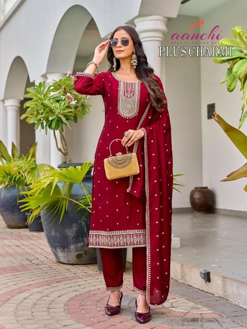 Aanchi plus charmi best wholesale lucknowi kurti 