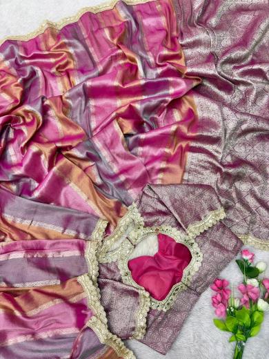Akshara banarasi multi tissue silk surat new saree collection 