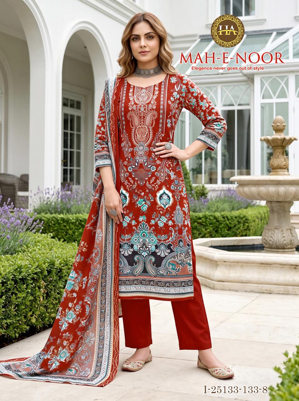 Alok suit mah e noor wholesale ladies dress material market in surat