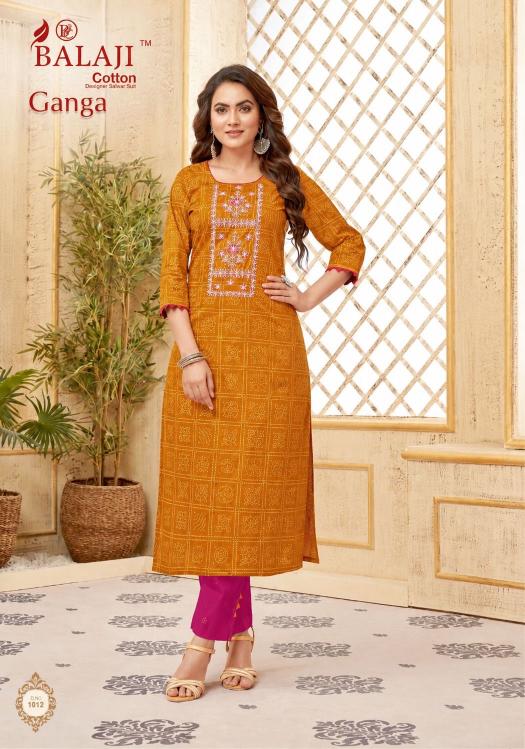 Balaji ganga vol-1 cotton straight wholesale kurti 