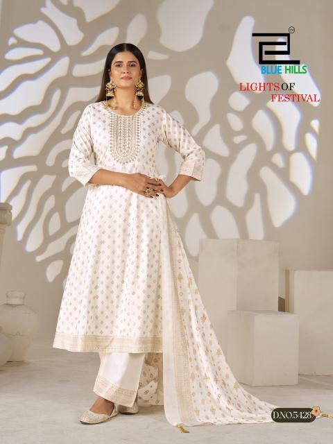 Blue hills lights of festival balika kurti wholesale 