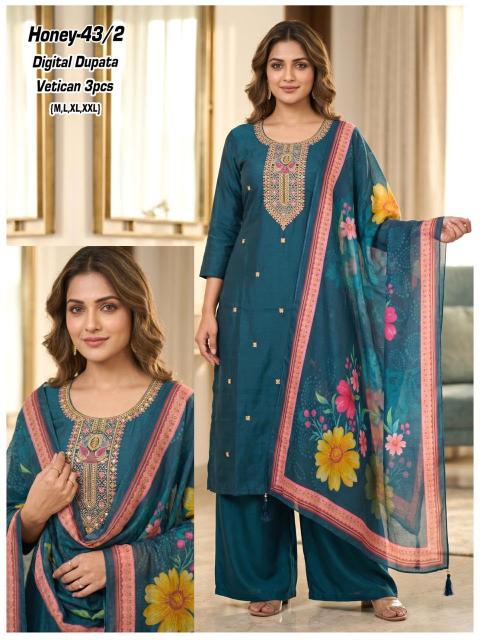 Desi kudi vatican silk 3pcs kurti wholesale 