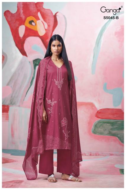 Ganga cressa 5045 wholesale ladies dress material suppliers in pune 