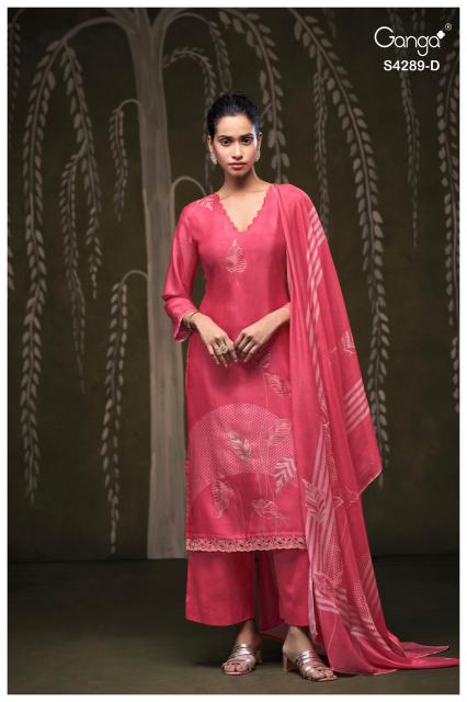 Ganga deisha 4289 wholesale dress materials in facebook from bangalore 