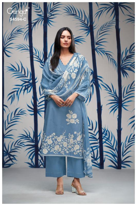 Ganga dhyara 4594 wholesale dress material delhi 