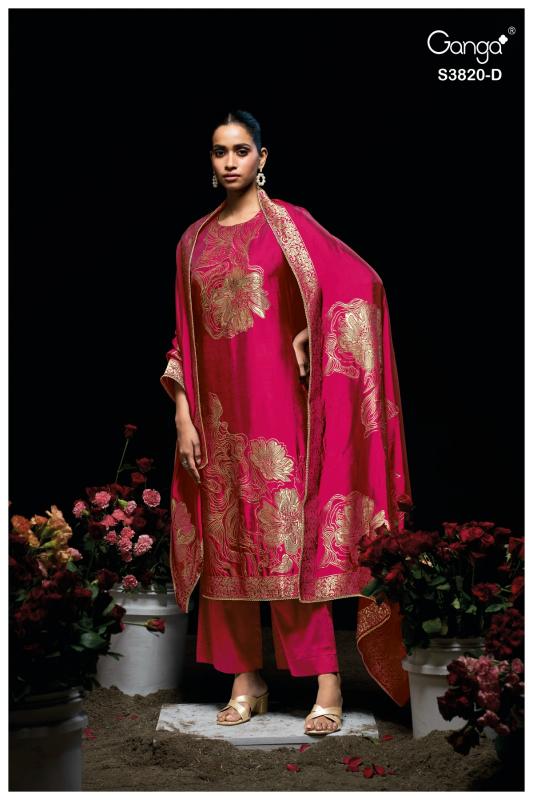 Ganga enole 3820 wholesale ganpati dress materials online shopping india 
