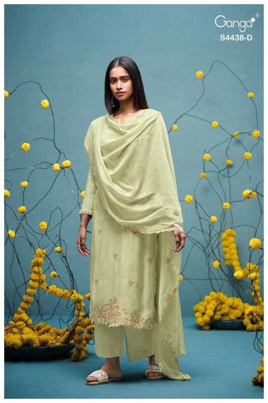 Ganga firasha 4438 wholesale kurti dress material 