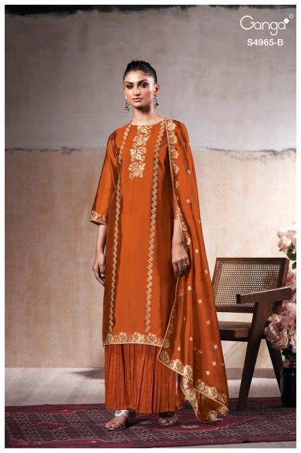 Ganga piyelika 4965 wholesale dress materials indiamart 