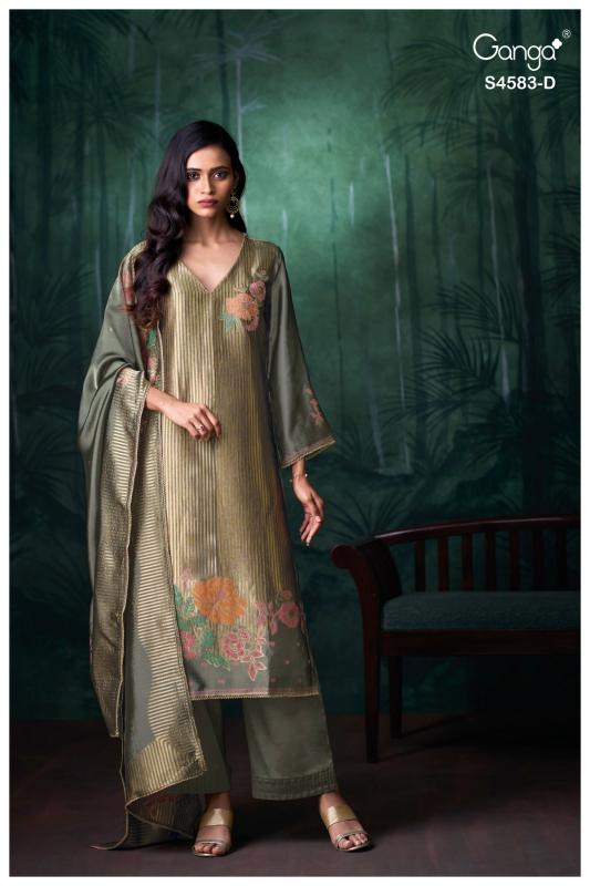 Ganga rostha 4583 wholesale georgette pakistani dress material 