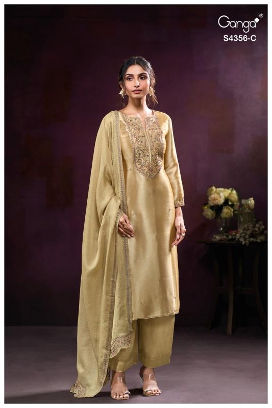 Ganga tveya 4356 wholesale dress materials for sale 