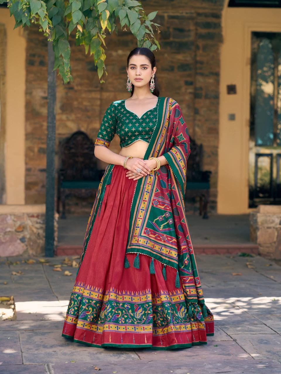 Green Wholesale lehenga choli suppliers in Bhavnagar