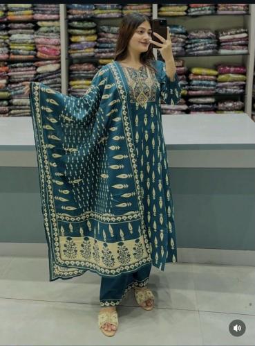 Jaipuri 3pcs fashion kurti wholesaler 