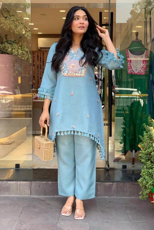 Jaipuri cotton flax coord set buy wholesale clothes online 