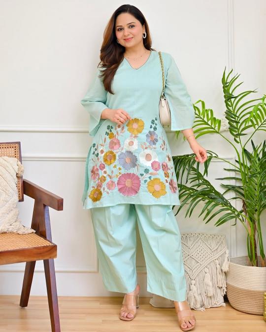 Jaipuri embroidered coord set wholesale clothing online shopping 