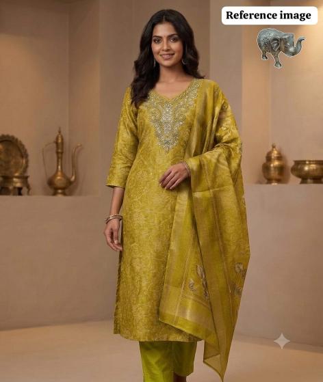 Krunique 3pcs kurti manufacturer in surat 