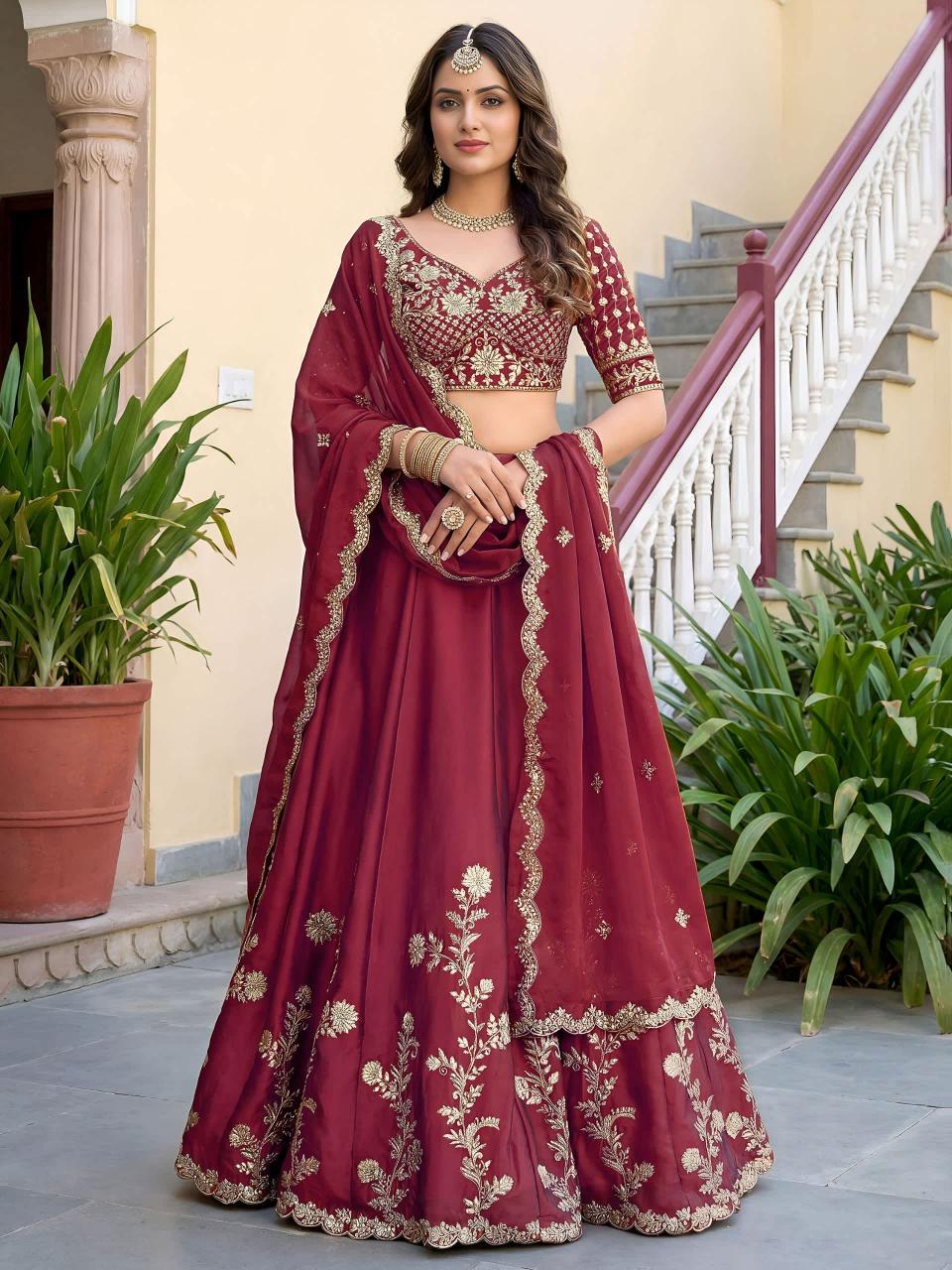 Maroon 5135 Bulk lehenga choli suppliers in Ahmedabad