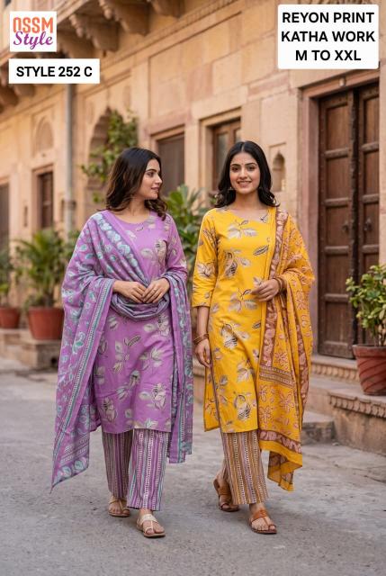 Ossm style 252 C reyon for kurtis wholesale 