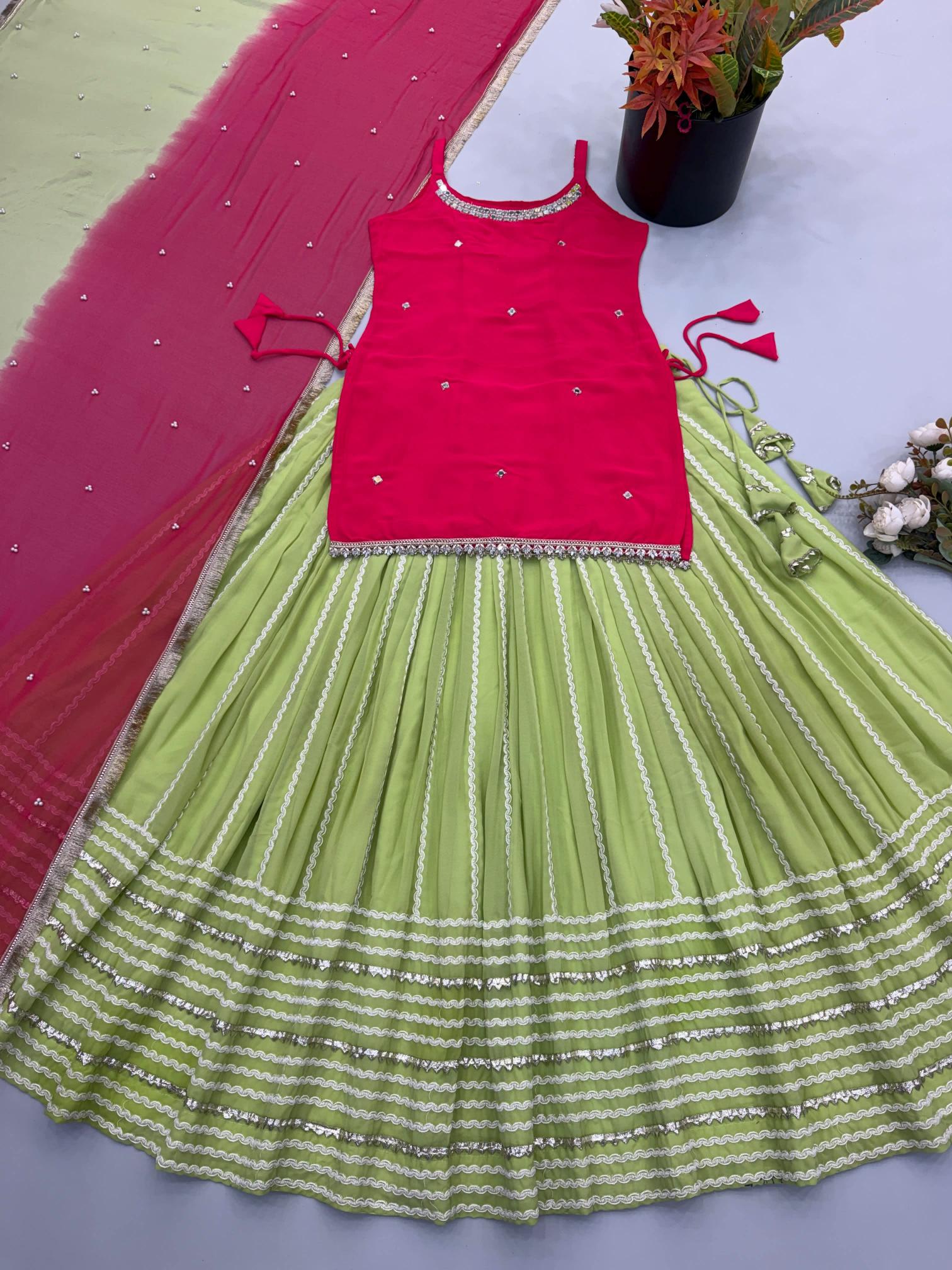 Pink Lehenga choli wholesale market