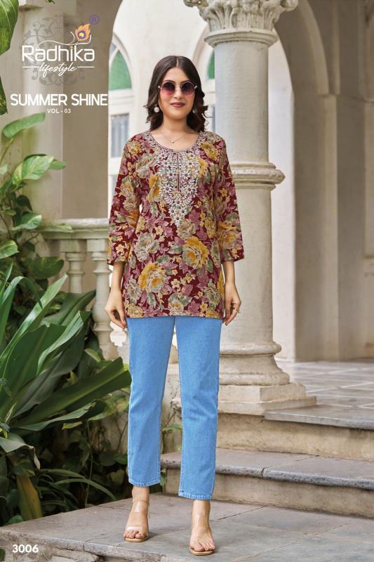 Radhika lifestyle summer shine vol 3 wholesale kurtis in bangalore 
