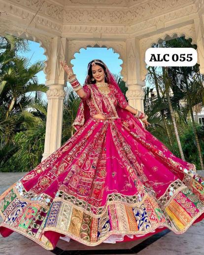 Rani pink muslin ALC 055 Latest lehenga choli designs