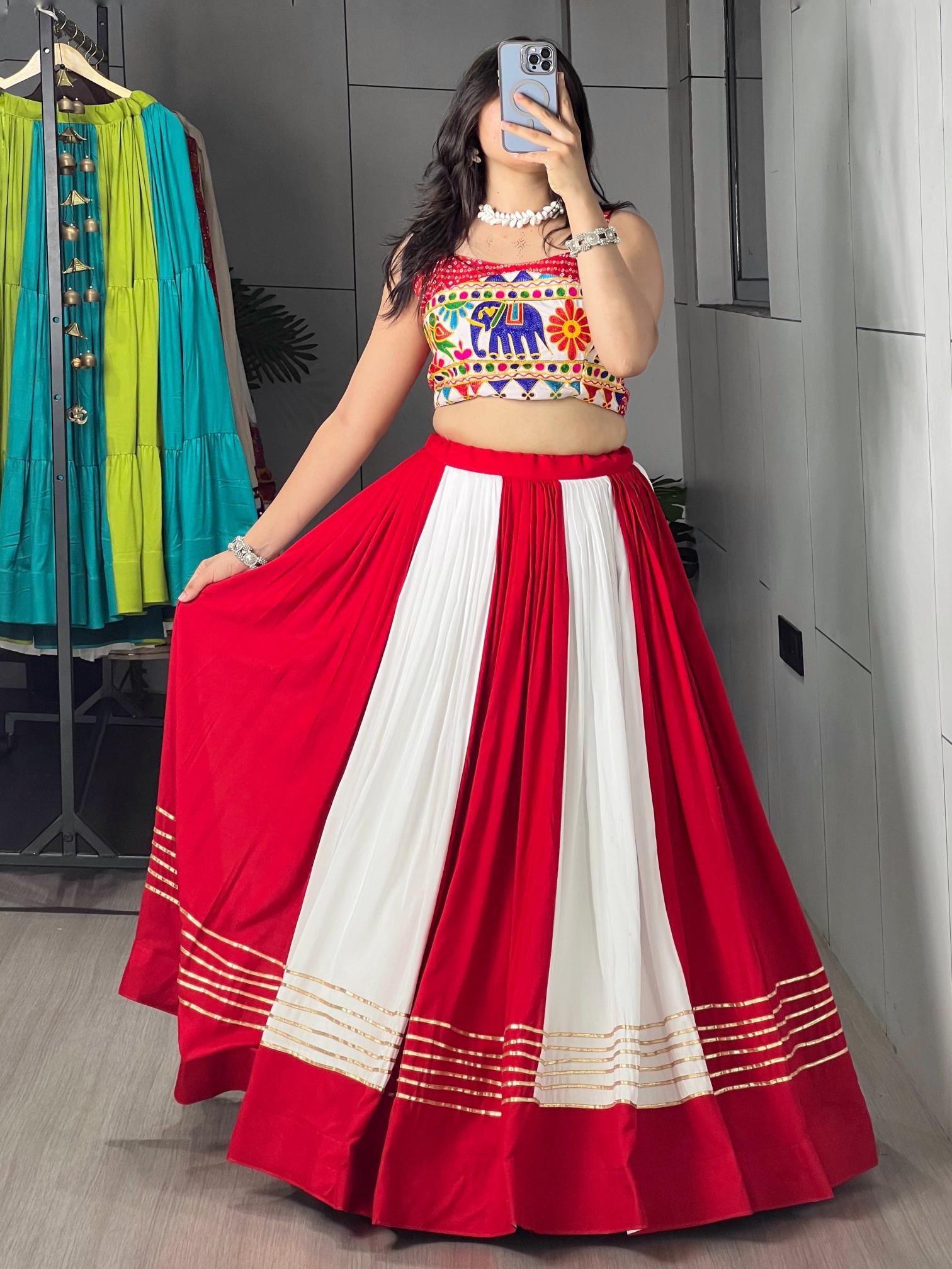 Redwhite Bridal lehenga choli wholesale