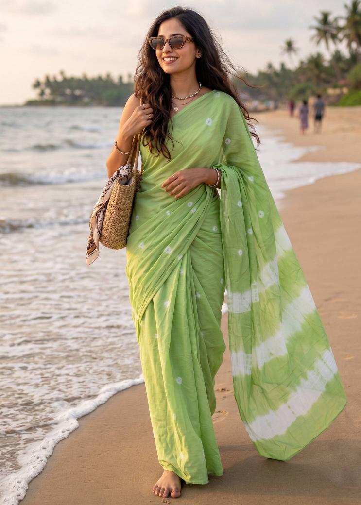 Vastrangan cotton bandhej surat saree textile market 
