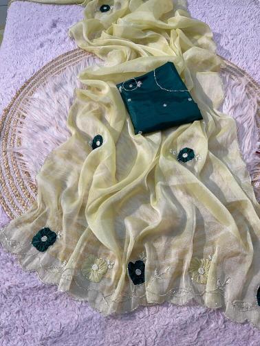 Vastrangan handwork panel surat saree bazar 