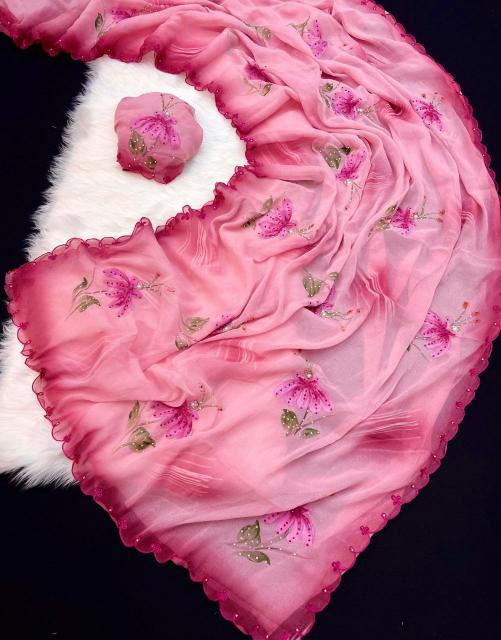 Vastrangan pink petal saree surat ring road wholesale market 