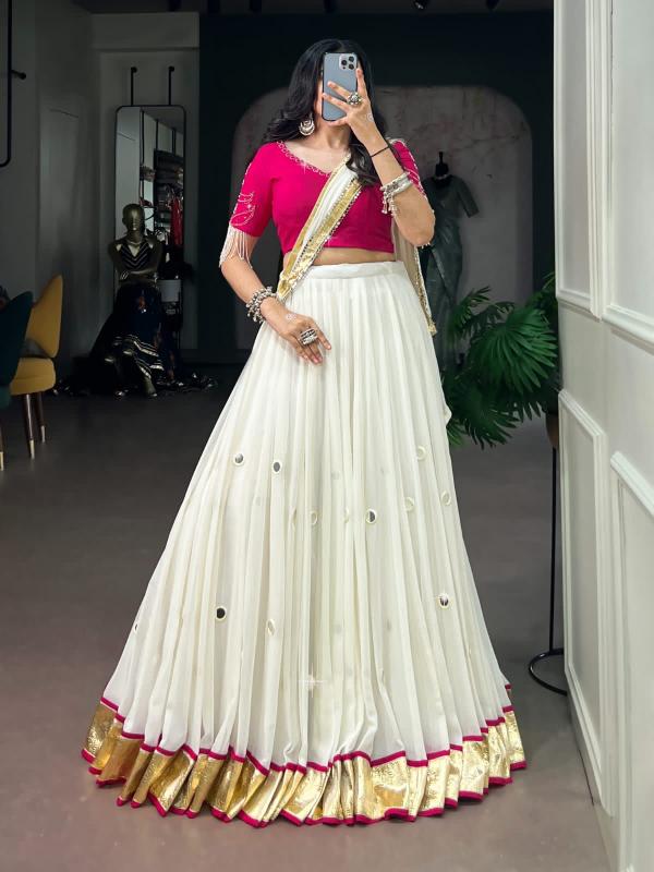 Vibrant magenta pink  Designer lehenga choli in Valsad
