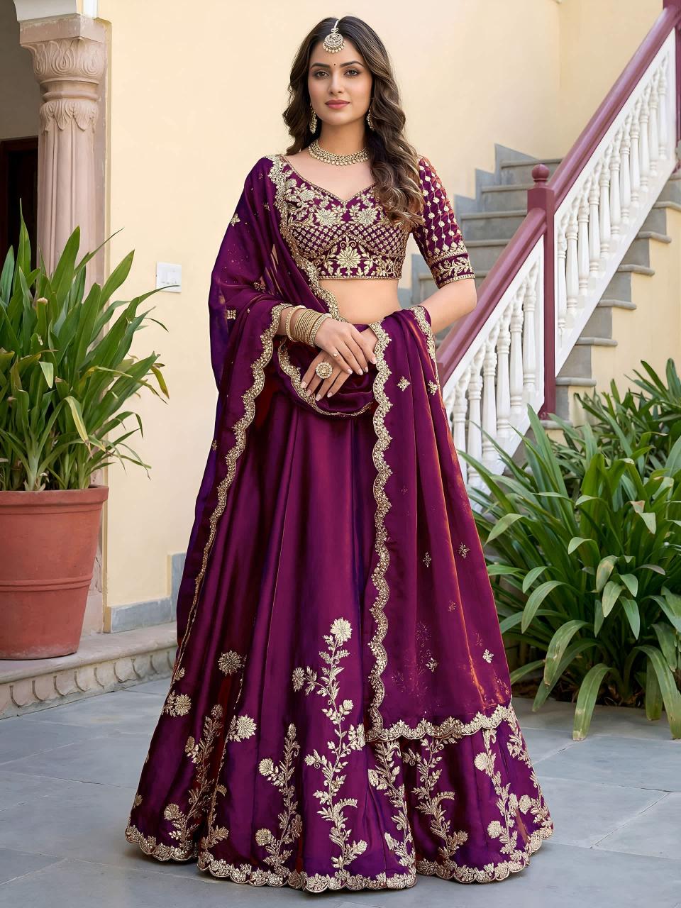 Wine 5135 Lehenga choli wholesale shops in Ahmedabad