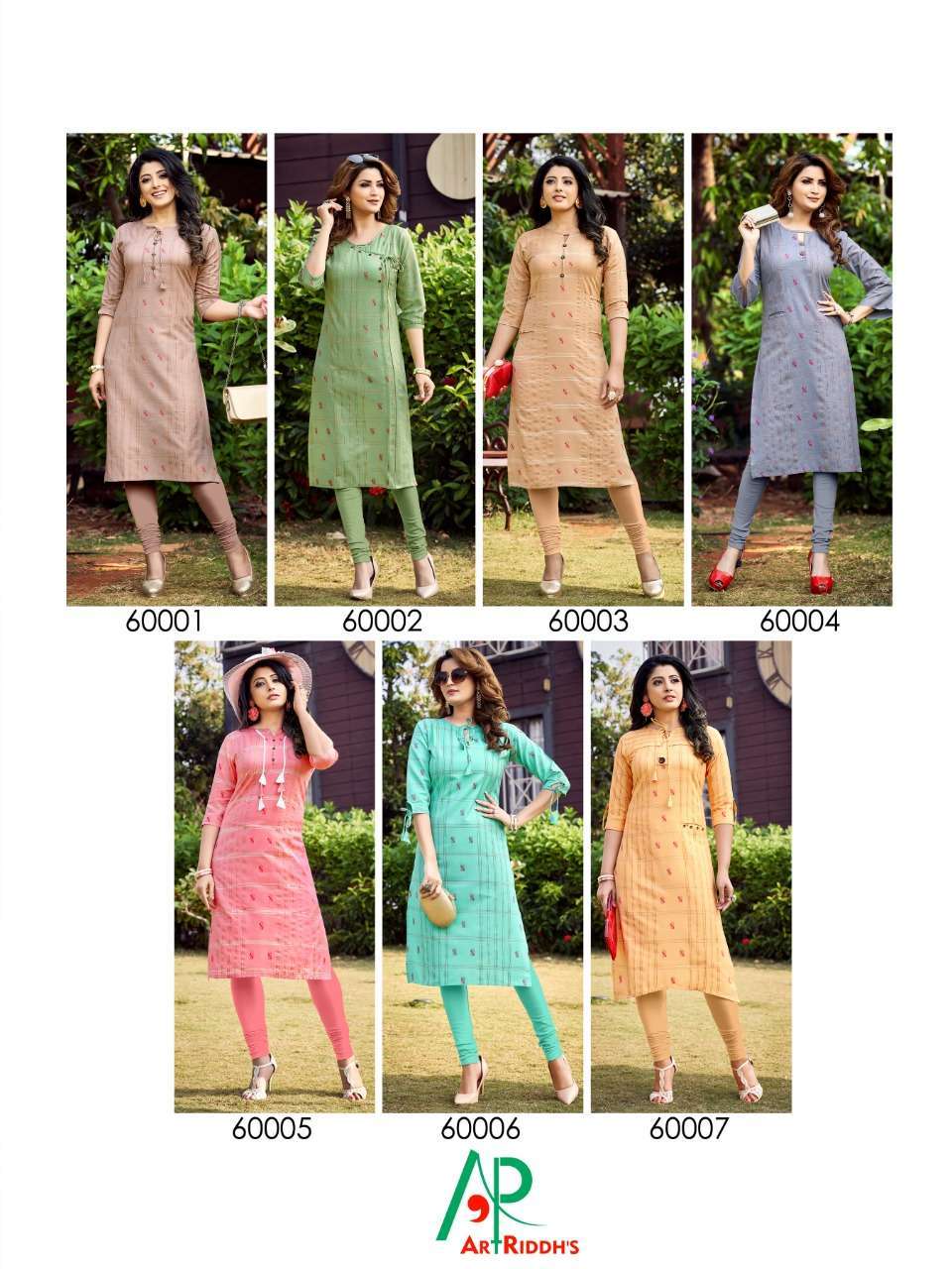Artriddhs present Tjori jecqaurd  cotton kurti catalog 