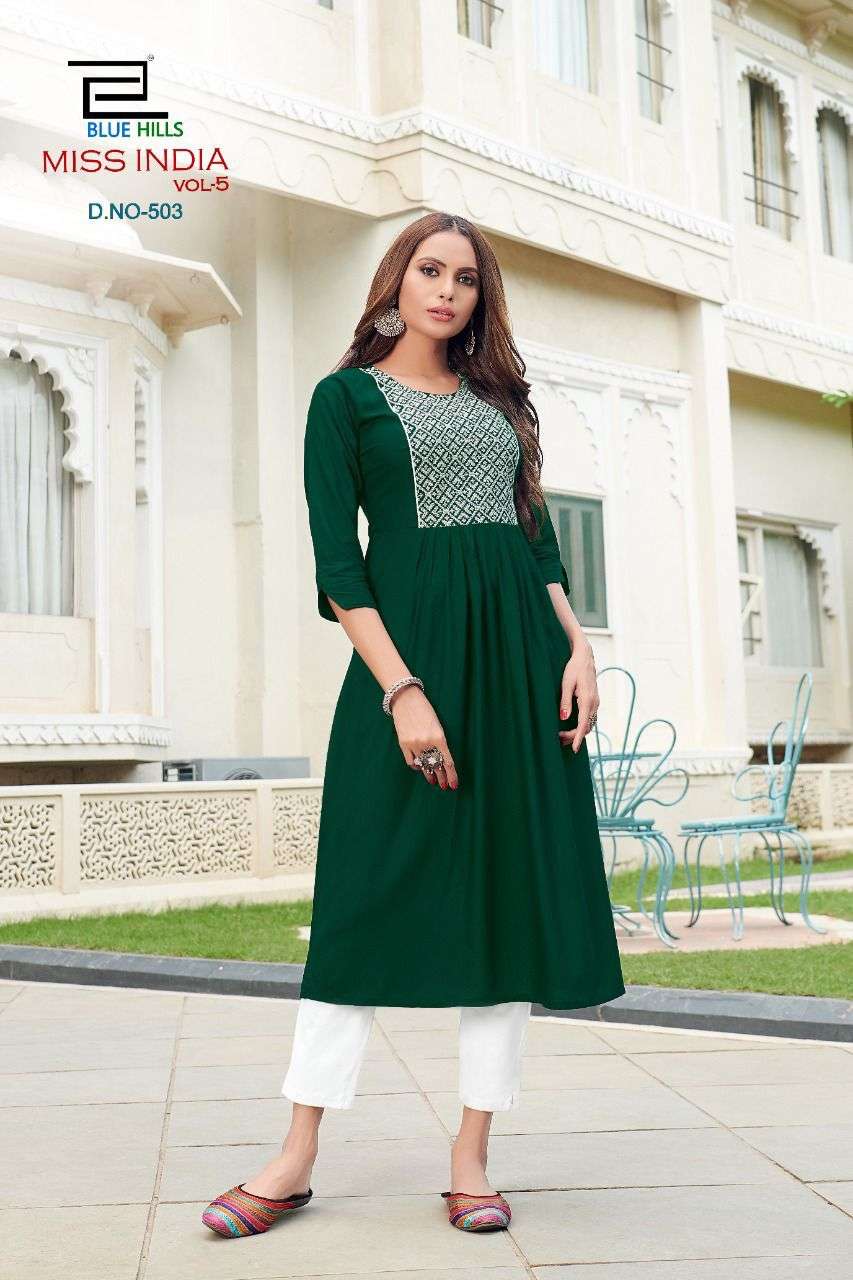 Nayra cut kurti by Blue hills miss india vol 5