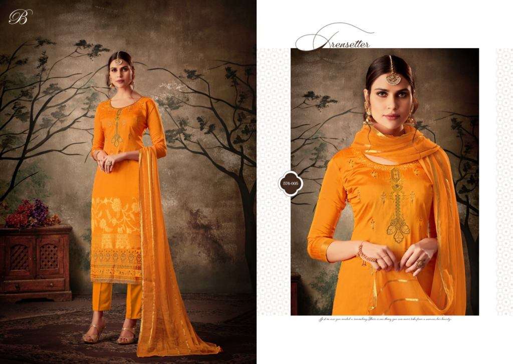 Belliza Zarna presents Pure Mysore Silk Dress Material catalog