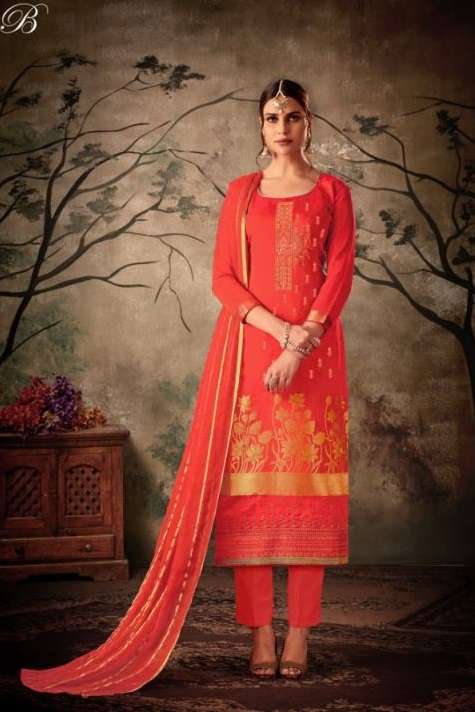 Belliza Zarna presents Pure Mysore Silk Dress Material catalog