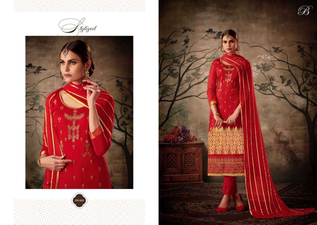 Belliza Zarna presents Pure Mysore Silk Dress Material catalog