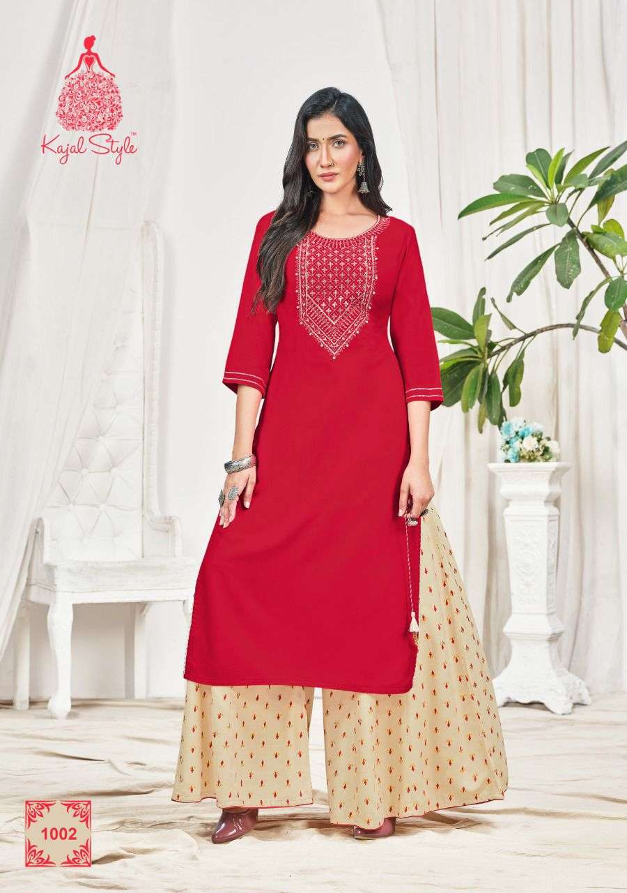 Embroidered Kurtis With Flared kali Plazzo Pair Collection Are Here To Bring Freshness In Your Daily