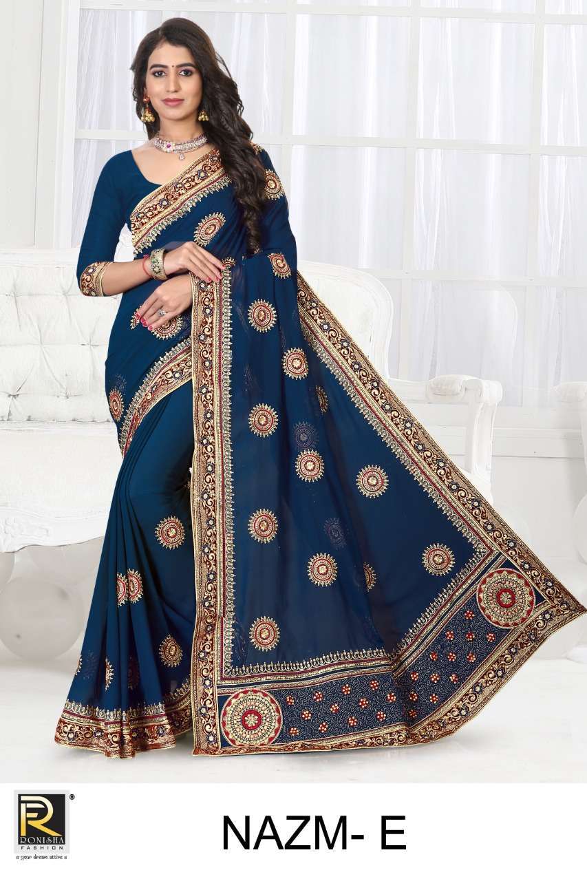 Ranjna  Nazm Festive Wear Georgette Saree Catalog 